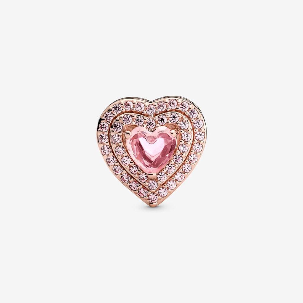 PANDORA : Sparkling Levelled Heart Charm - Image 4