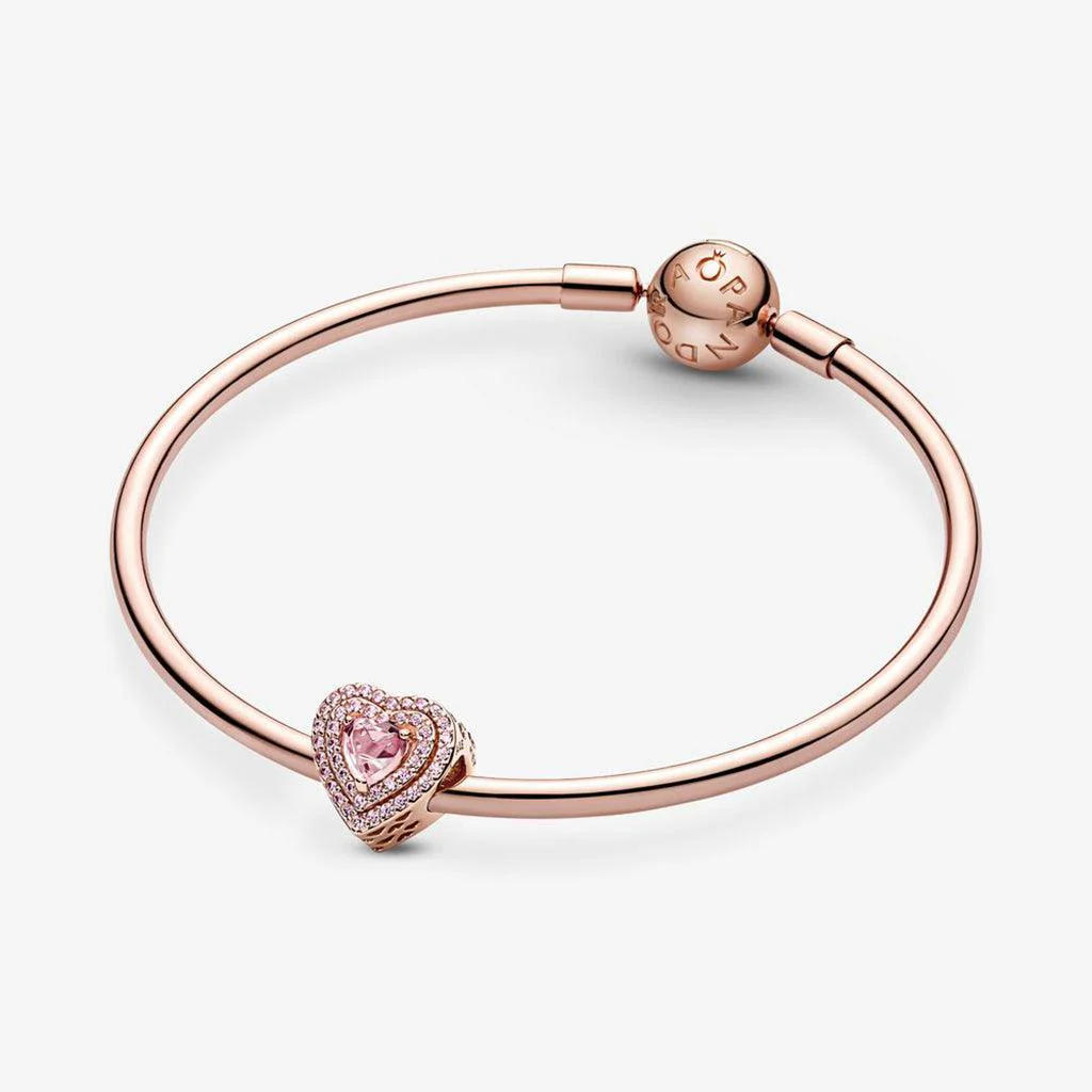 PANDORA : Sparkling Levelled Heart Charm - Image 7