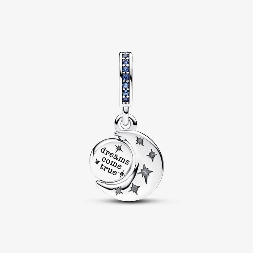 PANDORA : Sparkling Moon Spinning Dangle Charm - Image 2