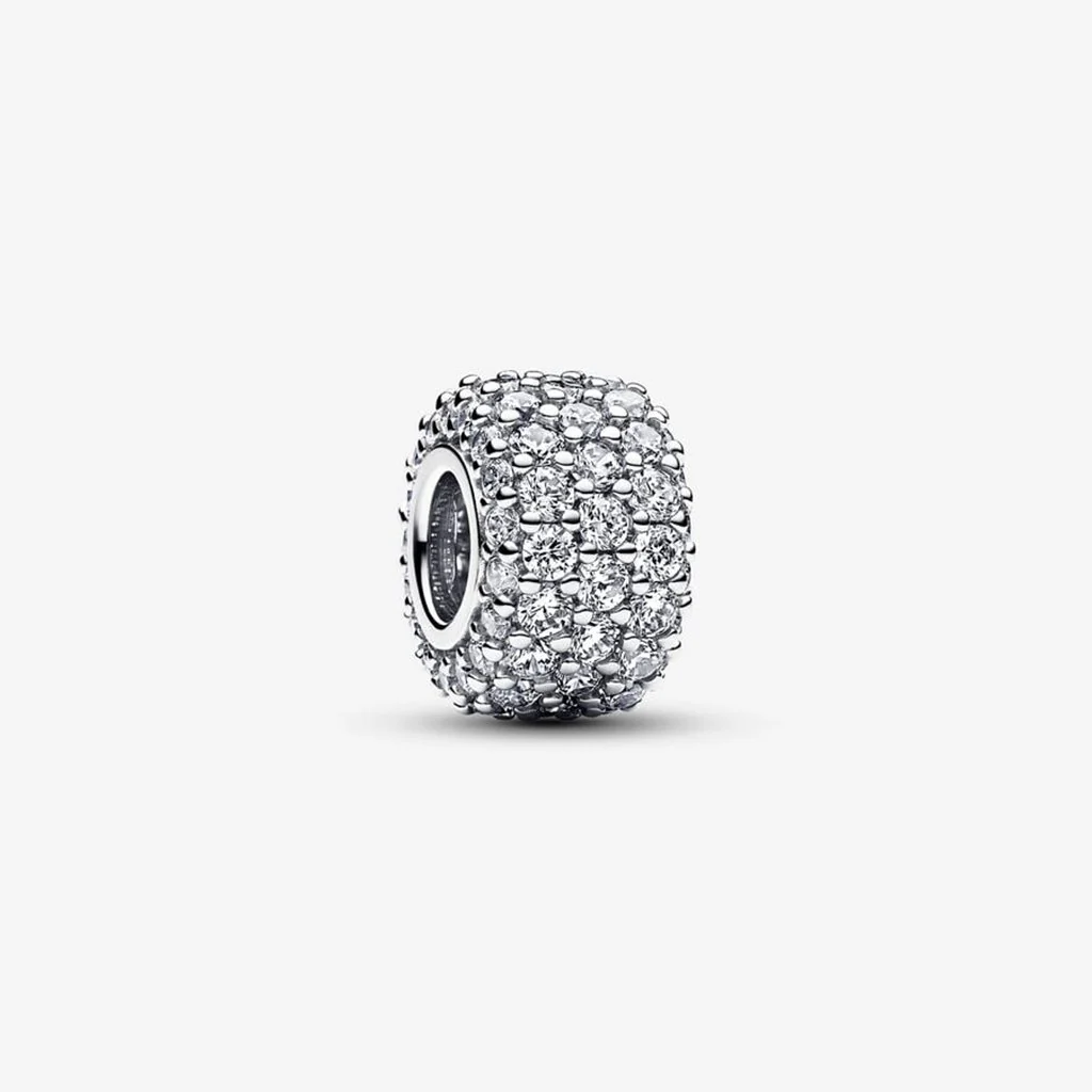 PANDORA : Sparkling Pavé Triple-row Charm