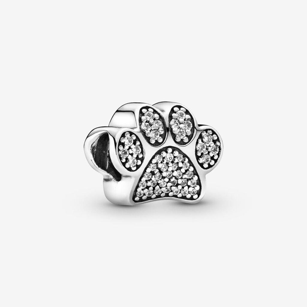 PANDORA : Sparkling Paw Print Charm