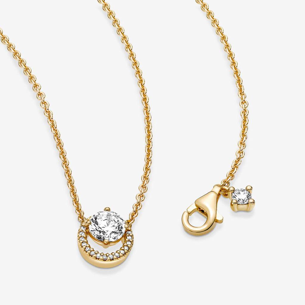 PANDORA : Sparkling Round Halo Pendant Collier Necklace - Image 3