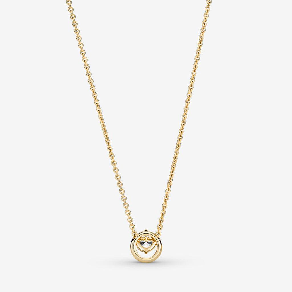 PANDORA : Sparkling Round Halo Pendant Collier Necklace - Image 4
