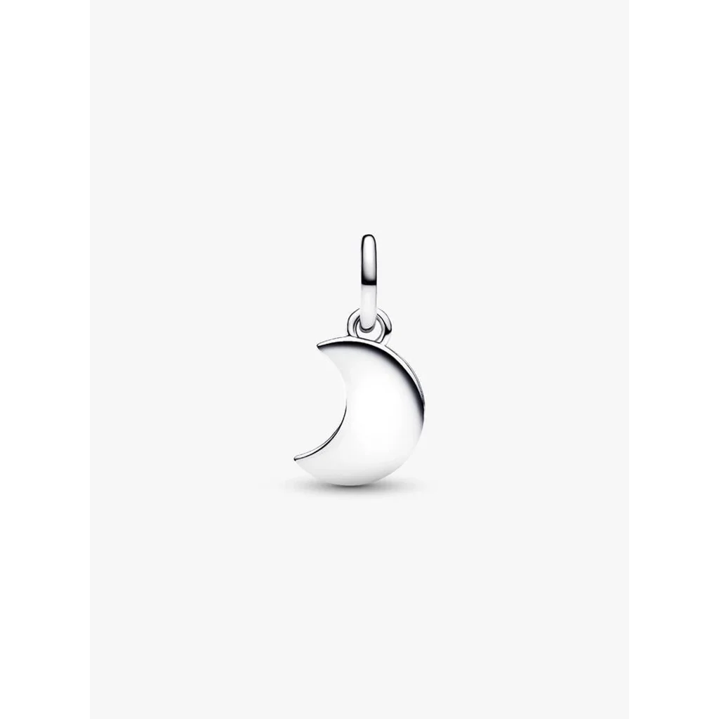 PANDORA : Sparkling Silver Crescent Moon Dangle Charm - Image 4