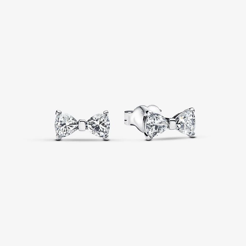PANDORA : Sparkling Small Bow Earrings