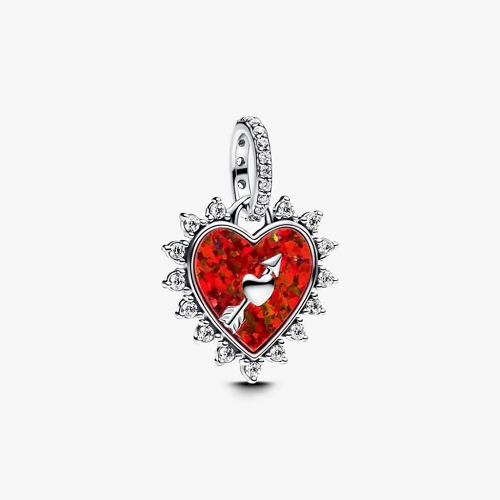 PANDORA : Spinnable Arrow Heart Dangle Charm