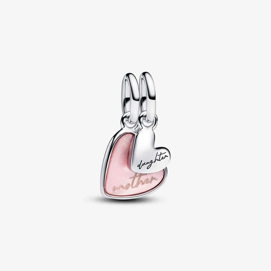 PANDORA : Splittable Mother & Daughter Dangle Charm - Sterling Silver