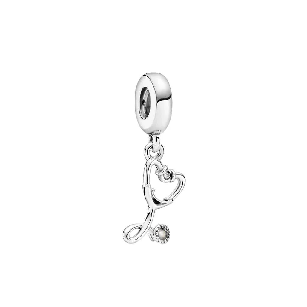 PANDORA : Stethoscope Heart Dangle Charm - Image 2