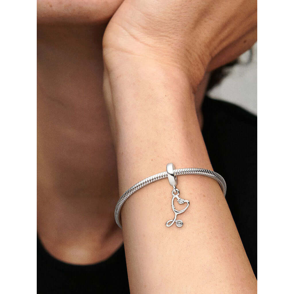 PANDORA : Stethoscope Heart Dangle Charm - Image 5