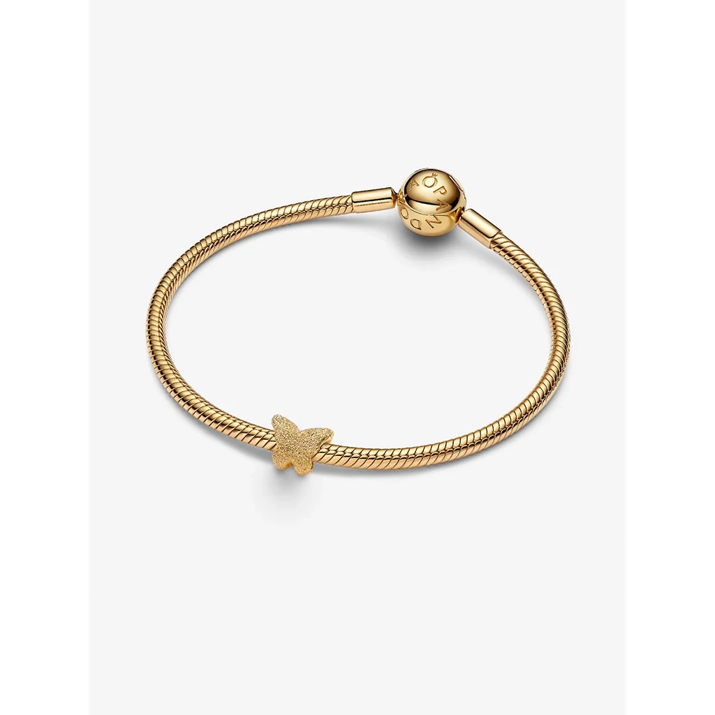 PANDORA : Textured Butterfly Mini Charm - Gold - Image 2