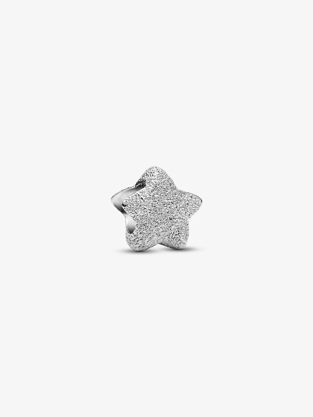 PANDORA : Textured Star Mini Charm - Silver