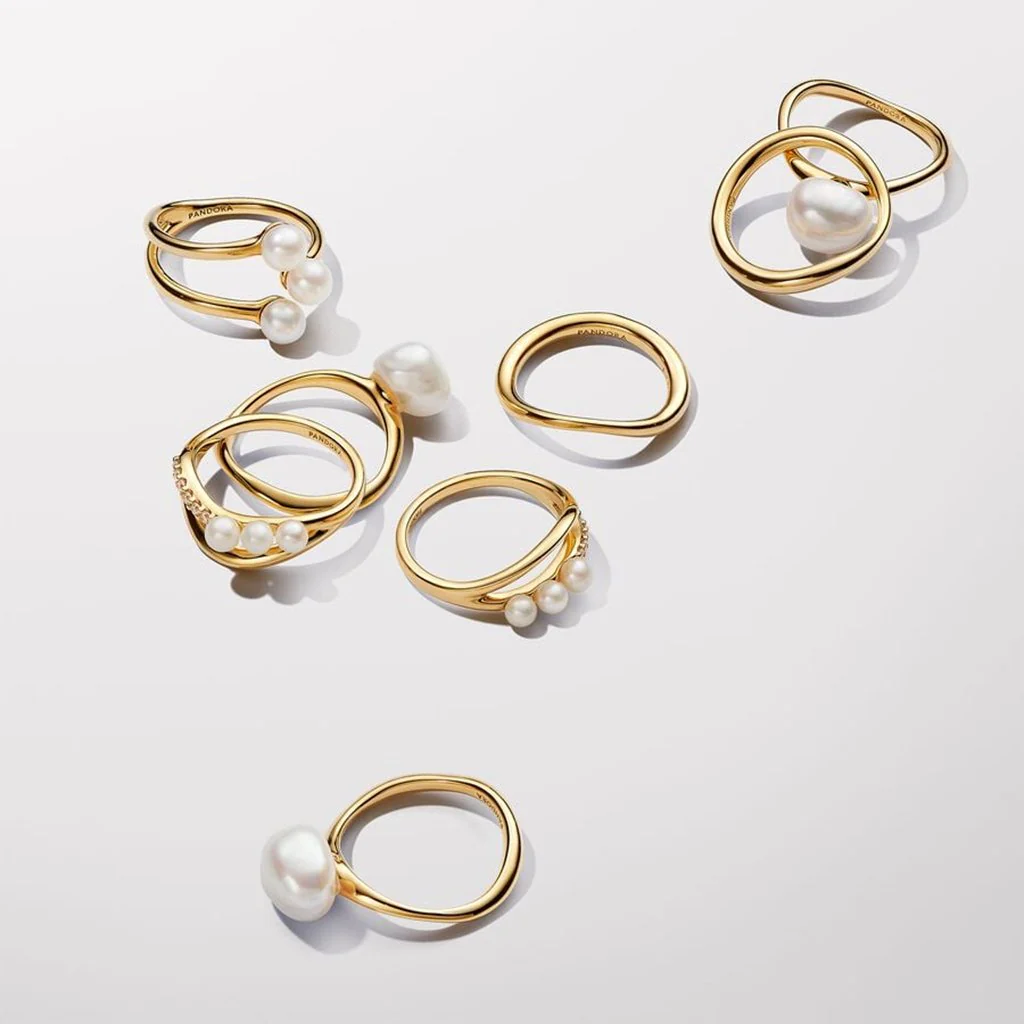 PANDORA : Treated Freshwater Cultured Pearl Open Ring - Image 5