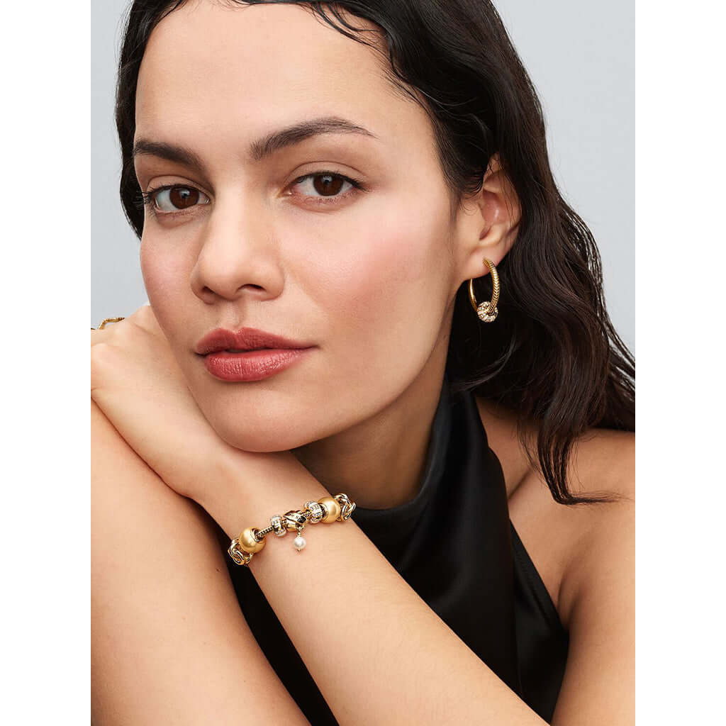 PANDORA : Treated Freshwater Cultured Pearl Ribbon Charm - Image 3