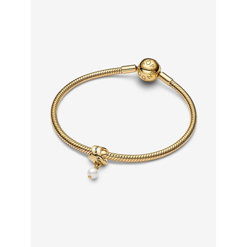 PANDORA : Treated Freshwater Cultured Pearl Ribbon Charm - Image 4