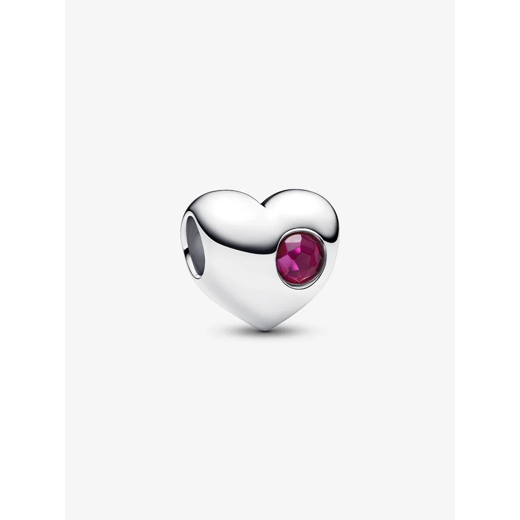 PANDORA : True Red Stone Heart Charm