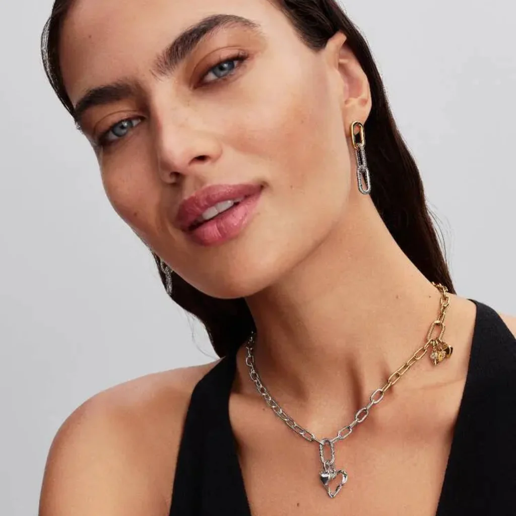 Pandora : Two-tone Link Chain Necklace - Image 4