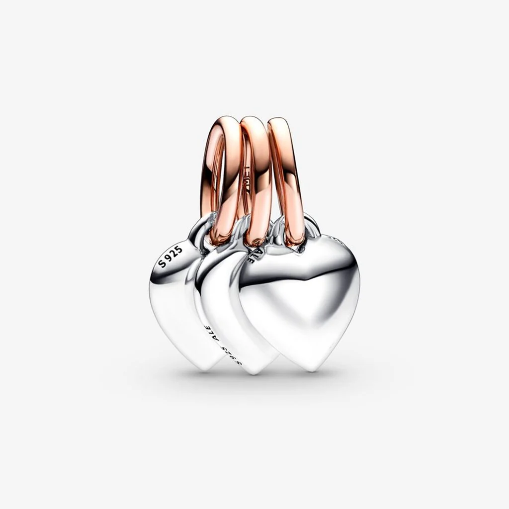 PANDORA : Two-tone Splittable Family Generation of Hearts Triple Dangle Charm - Image 4
