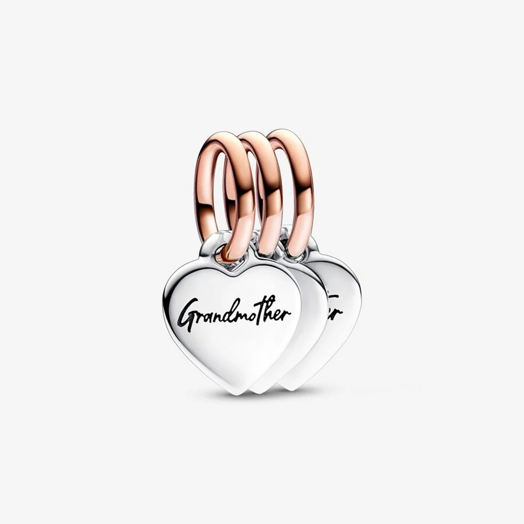PANDORA : Two-tone Splittable Family Generation of Hearts Triple Dangle Charm - Image 6