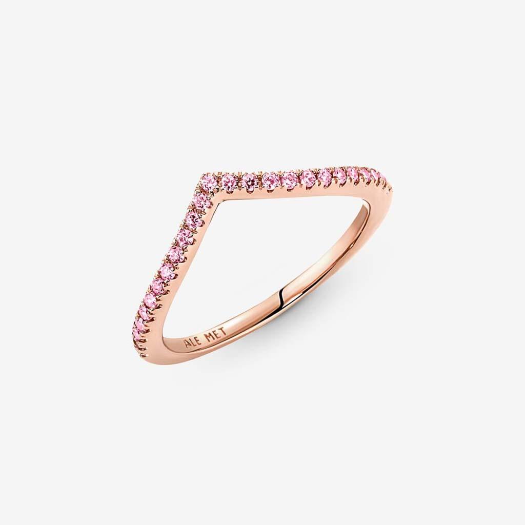 PANDORA : Wish Sparkling Pink Ring - Image 4
