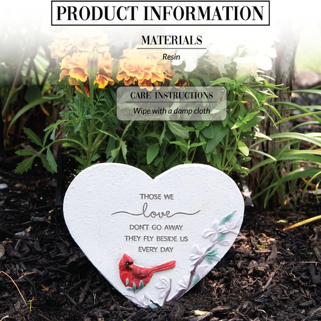 Pavilion Gift Co : Those We Love - 5" Standing Heart Memorial Stone - Image 3
