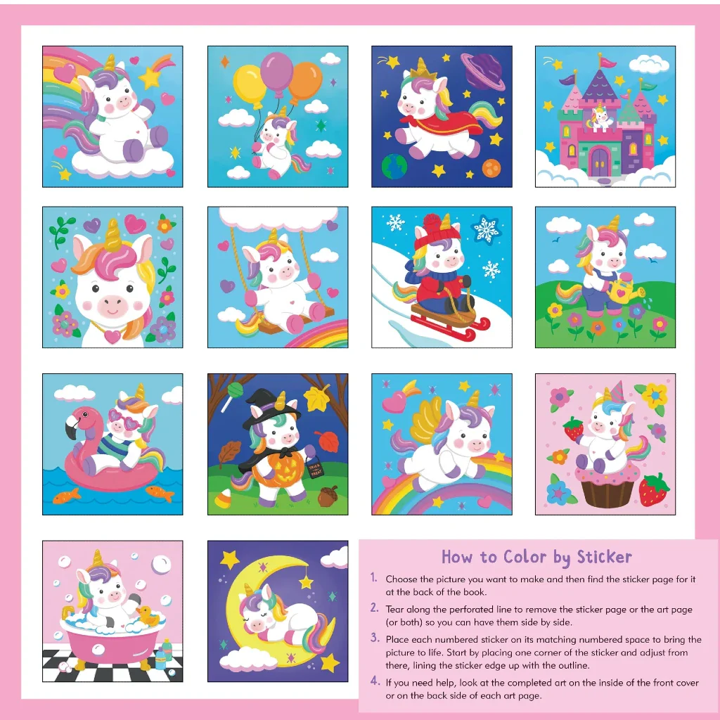Peter Pauper Press : Baby Unicorn Sparkles Sticker Book - Image 2