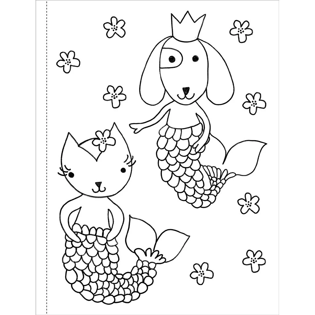 Peter Pauper Press : Coloring Book - Mermaids - Image 2