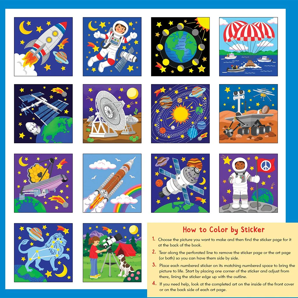 Peter Pauper Press : My First Color-by-Sticker Book - Outer Space - Image 2