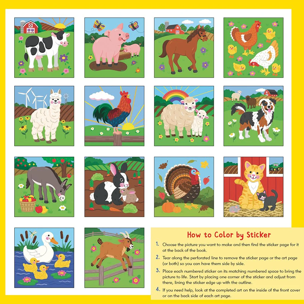 Peter Pauper Press : My First Color-by-Sticker - Farm Animals - Image 2