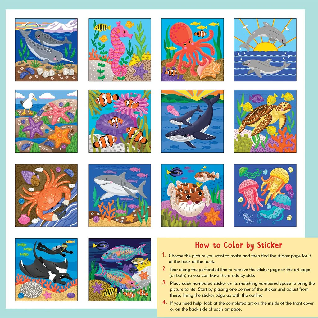 Peter Pauper Press : My First Color-by-Sticker - Under the Sea - Image 2