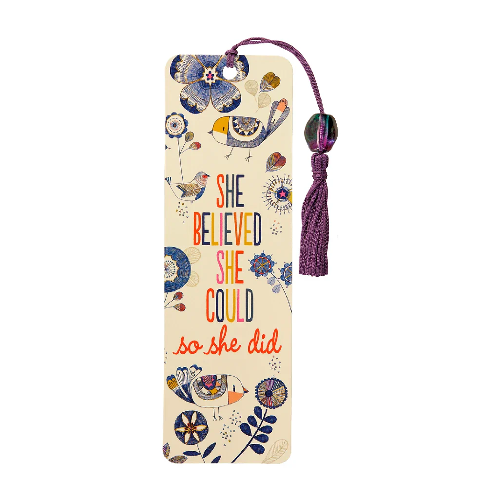 Peter Pauper Press : She Believed She Could Beaded Bookmark