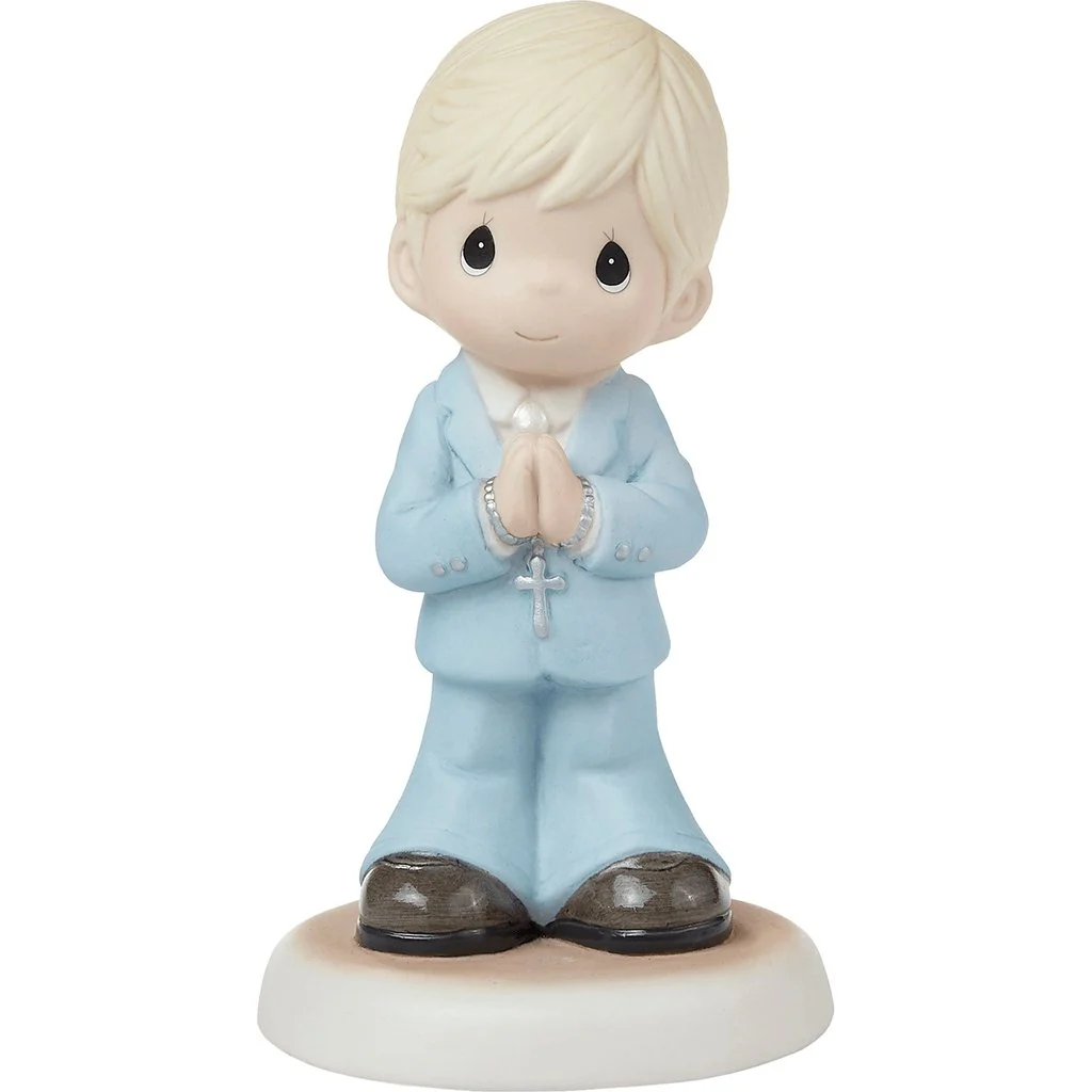 Precious Moments : Blessings On Your First Communion Blond Hair Boy Figurine