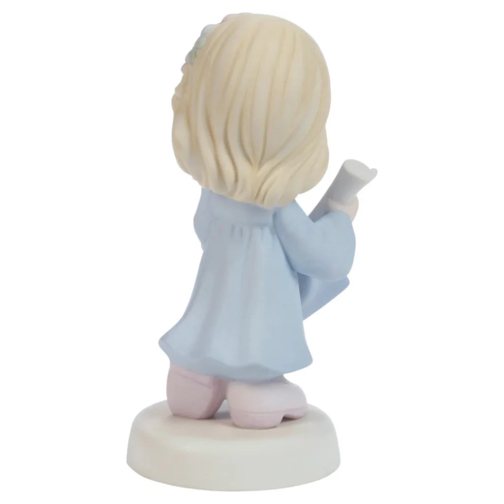 Precious Moments : Blonde Graduate With Blue Gown Figurine - Image 4