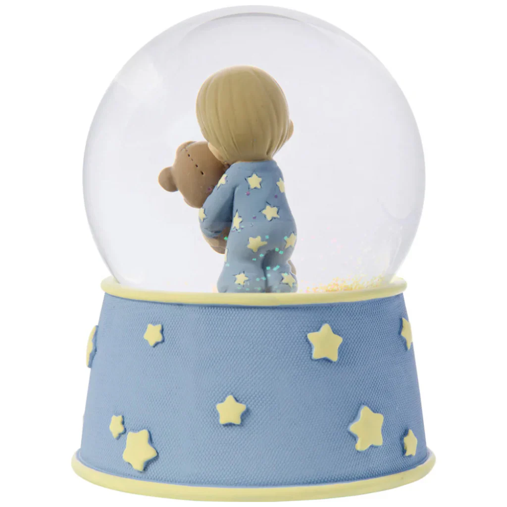 Precious Moments : Boy With Teddy Waterball - Image 3