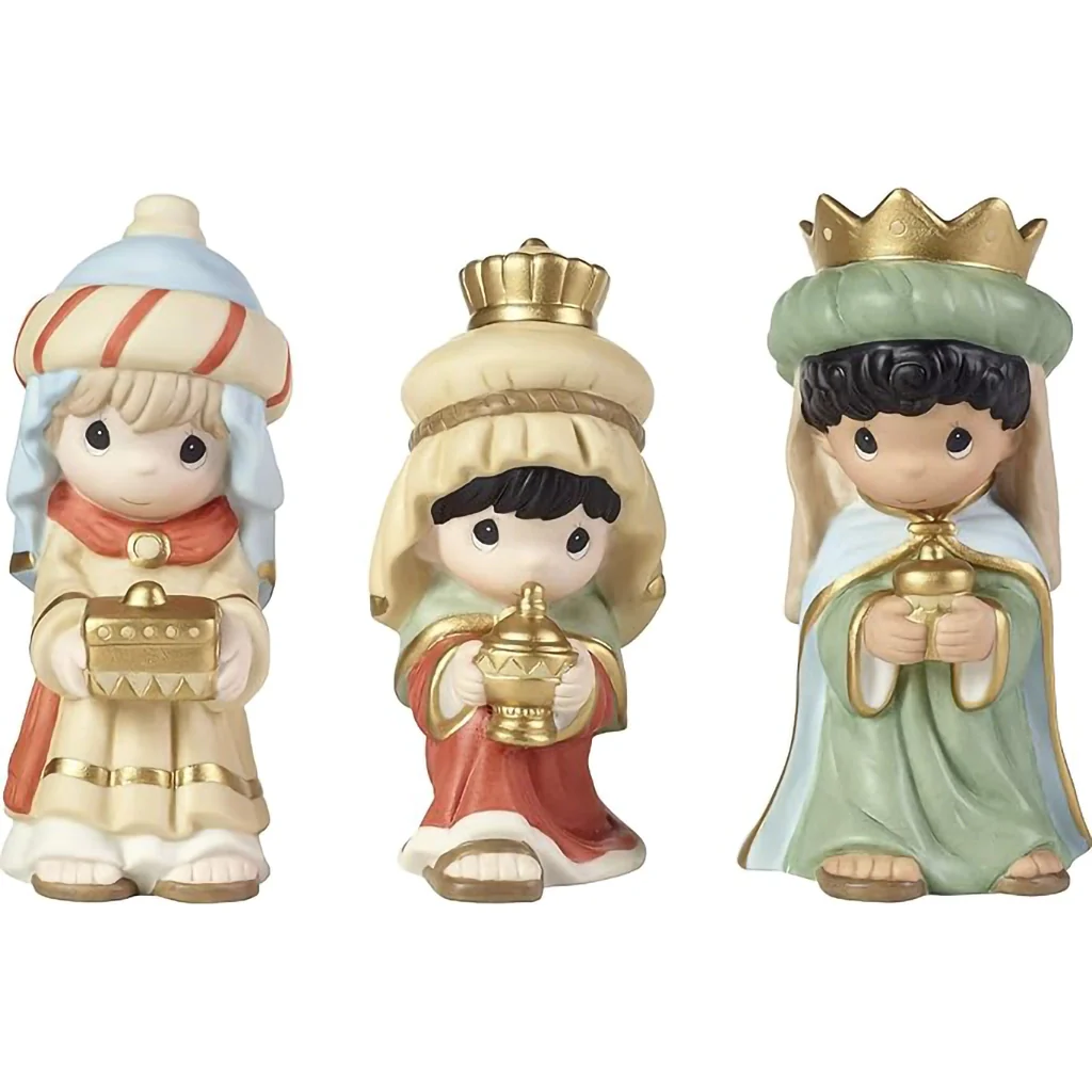 Precious Moments : Three Kings Nativity Set Figurine 3 Piece