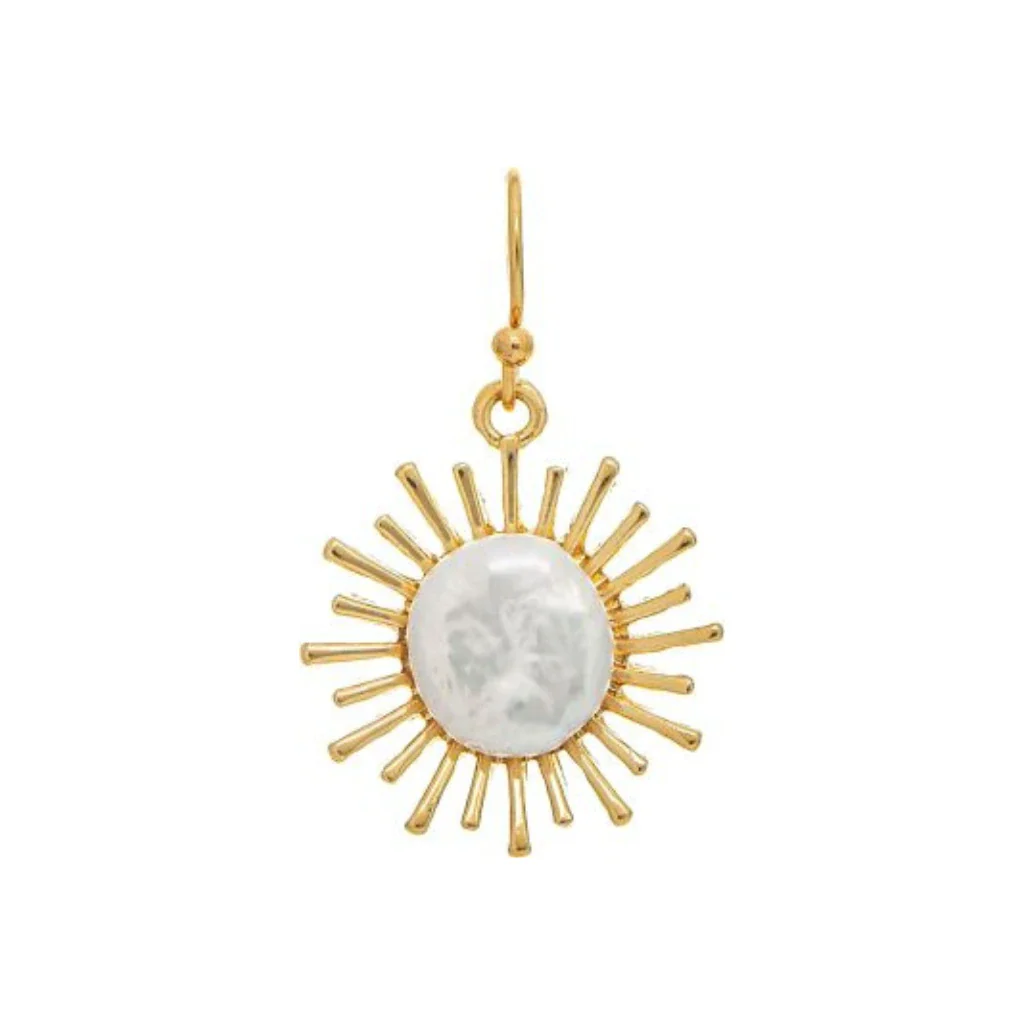 Rain Jewelry : Natural Freshwater Pearl Sunburst Earring