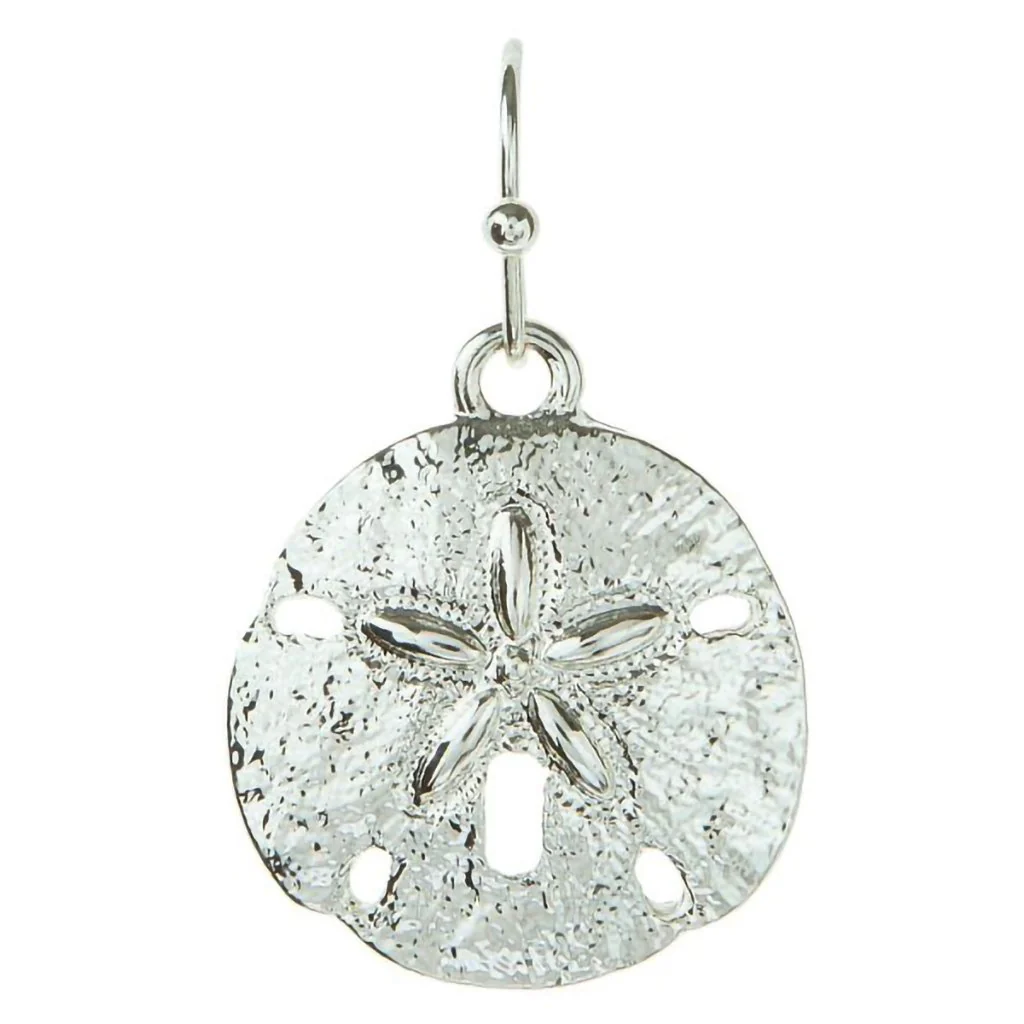 Rain Jewelry : Silver Sand Dollar Drop Earrings