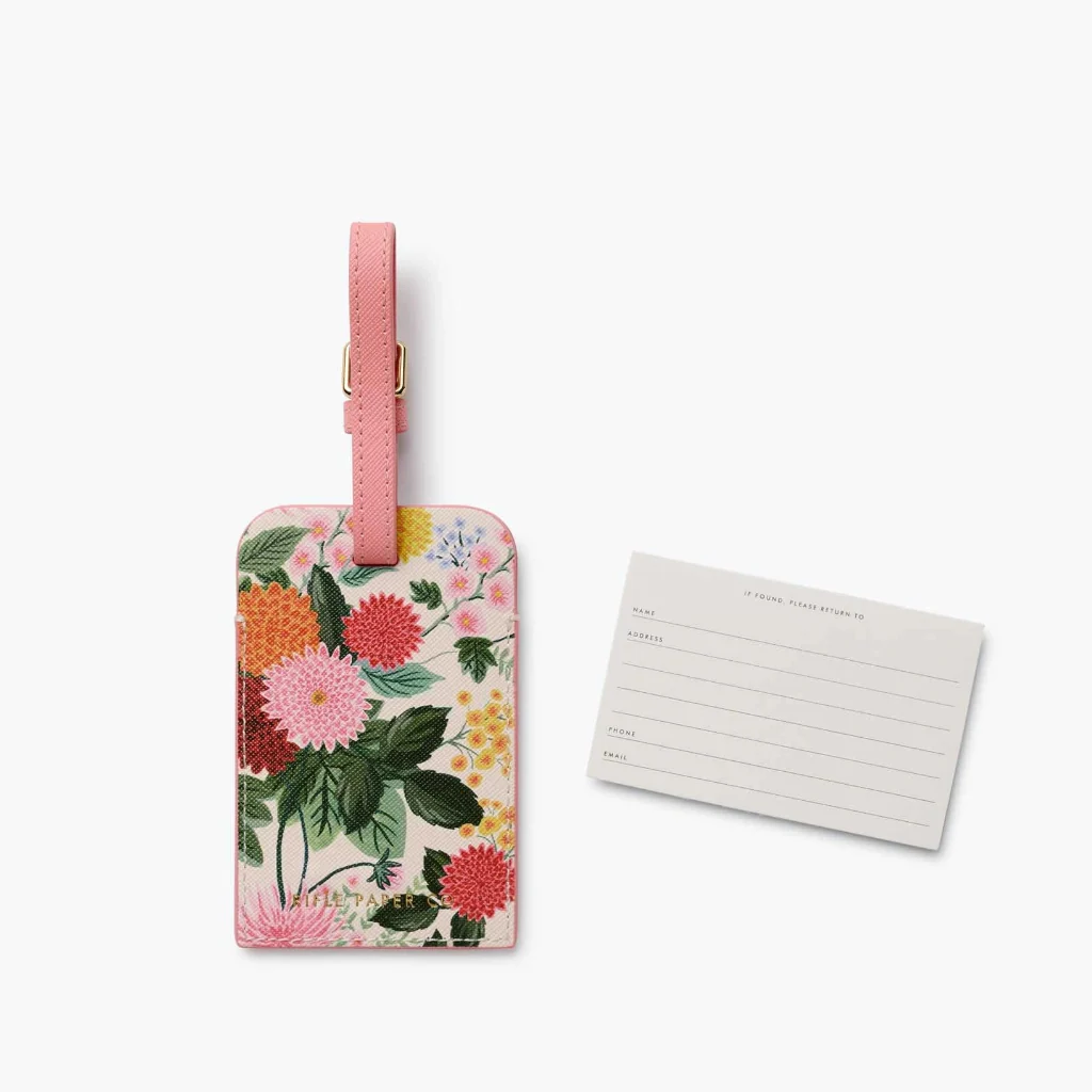 Rifle Paper Co : Dahlia Luggage Tag - Image 3