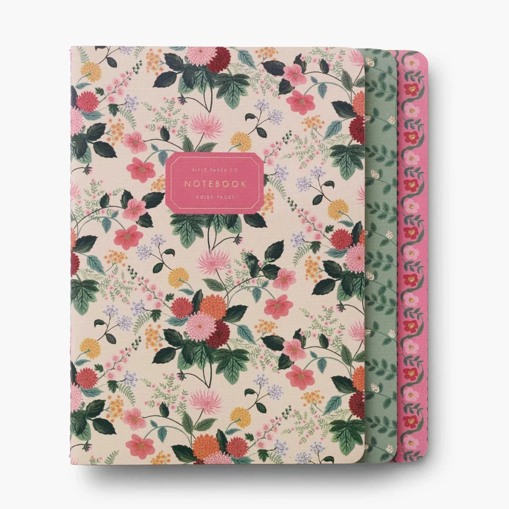 Rifle Paper Co : Dahlia Stitched Notebook Set