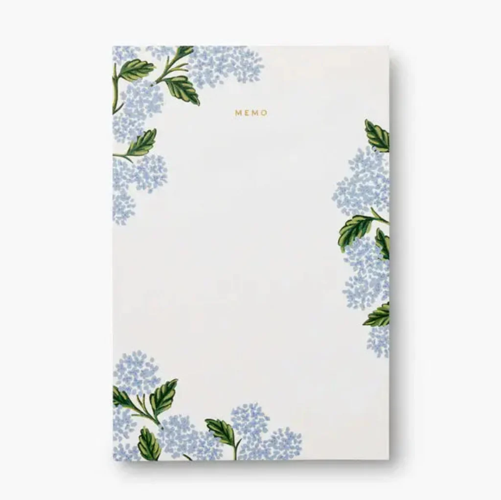 Rifle Paper Co : Hydrangea Large Memo Notepad