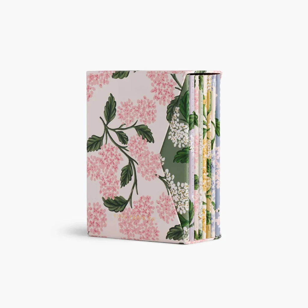 Rifle Paper Co : Hydrangea Pocket Notebook Boxed Set