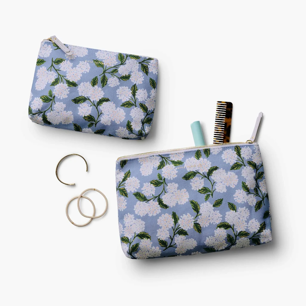 Rifle Paper Co : Hydrangea Zippered Pouch Set - Image 2