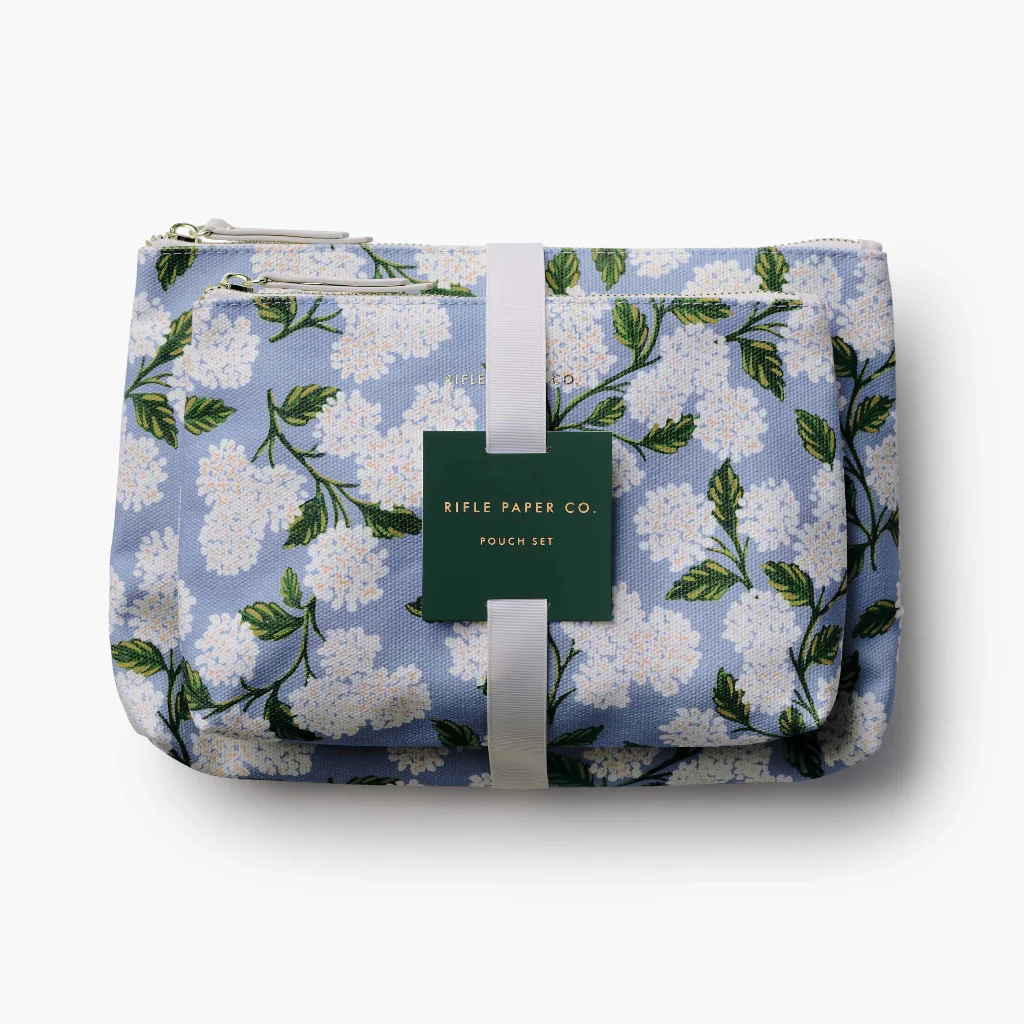 Rifle Paper Co : Hydrangea Zippered Pouch Set - Image 3