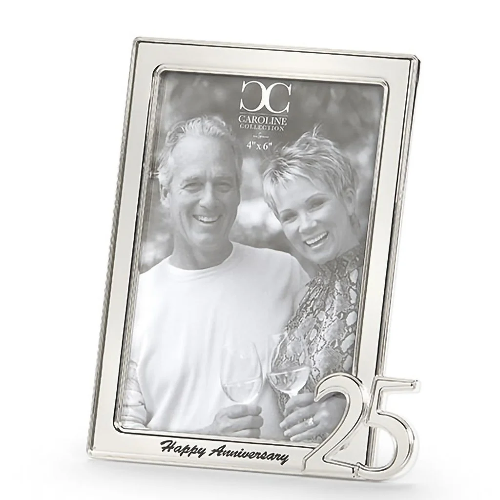 Roman : 6.75"H 25th Anniversary Frame 4x6