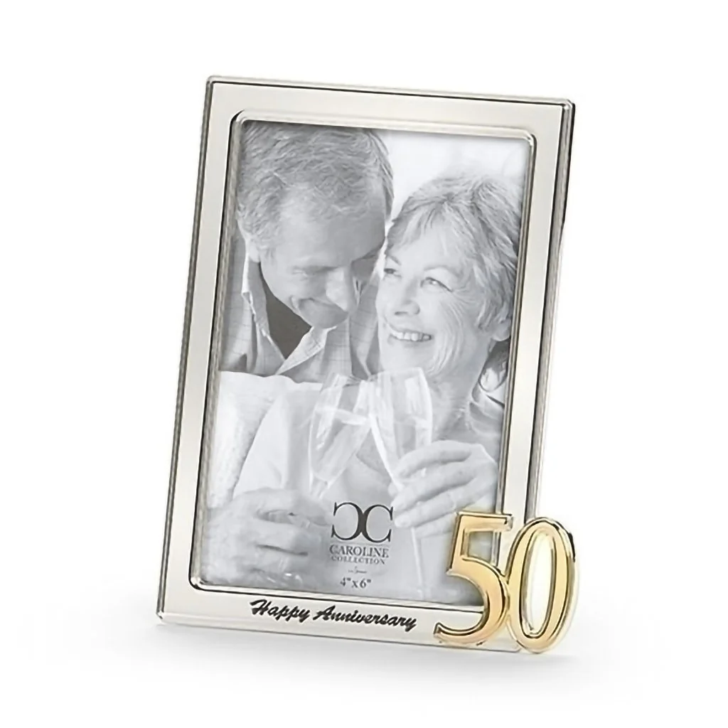 Roman : 6.75"H 50th Anniversary Frame 4x6