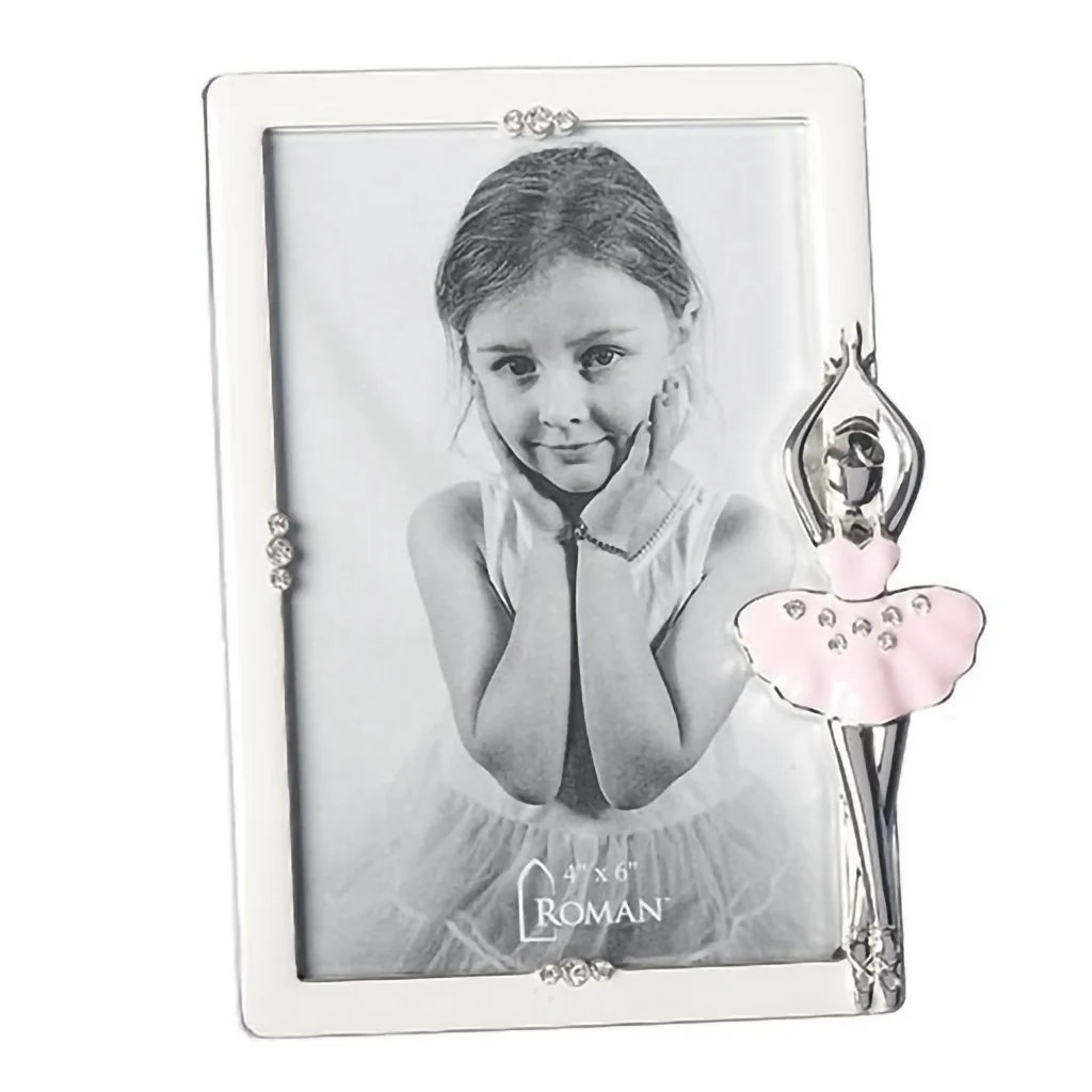 Roman : 7.75"H White Ballet Frame 4x6