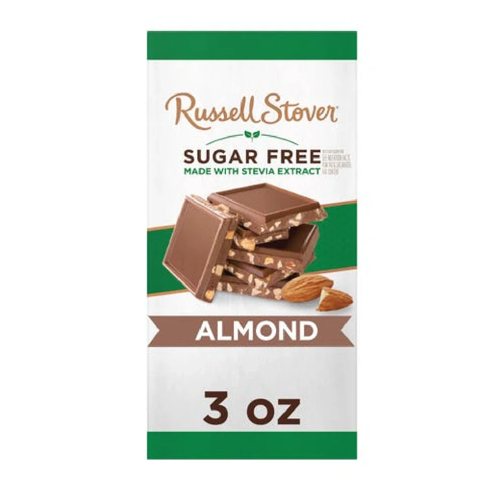 Russell Stover : Sugar Free Almond Chocolate Candy Bar