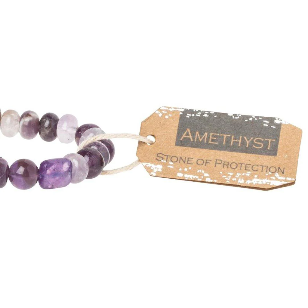 Scout Curated Wears : Amethyst Stone Bracelet - Stone of Protection - Image 2