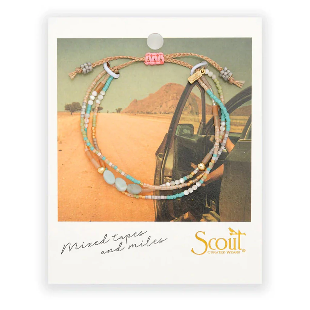 Scout Curated Wears : Mixed Media Bracelet - Courage/Amazonite/Gold - Image 6