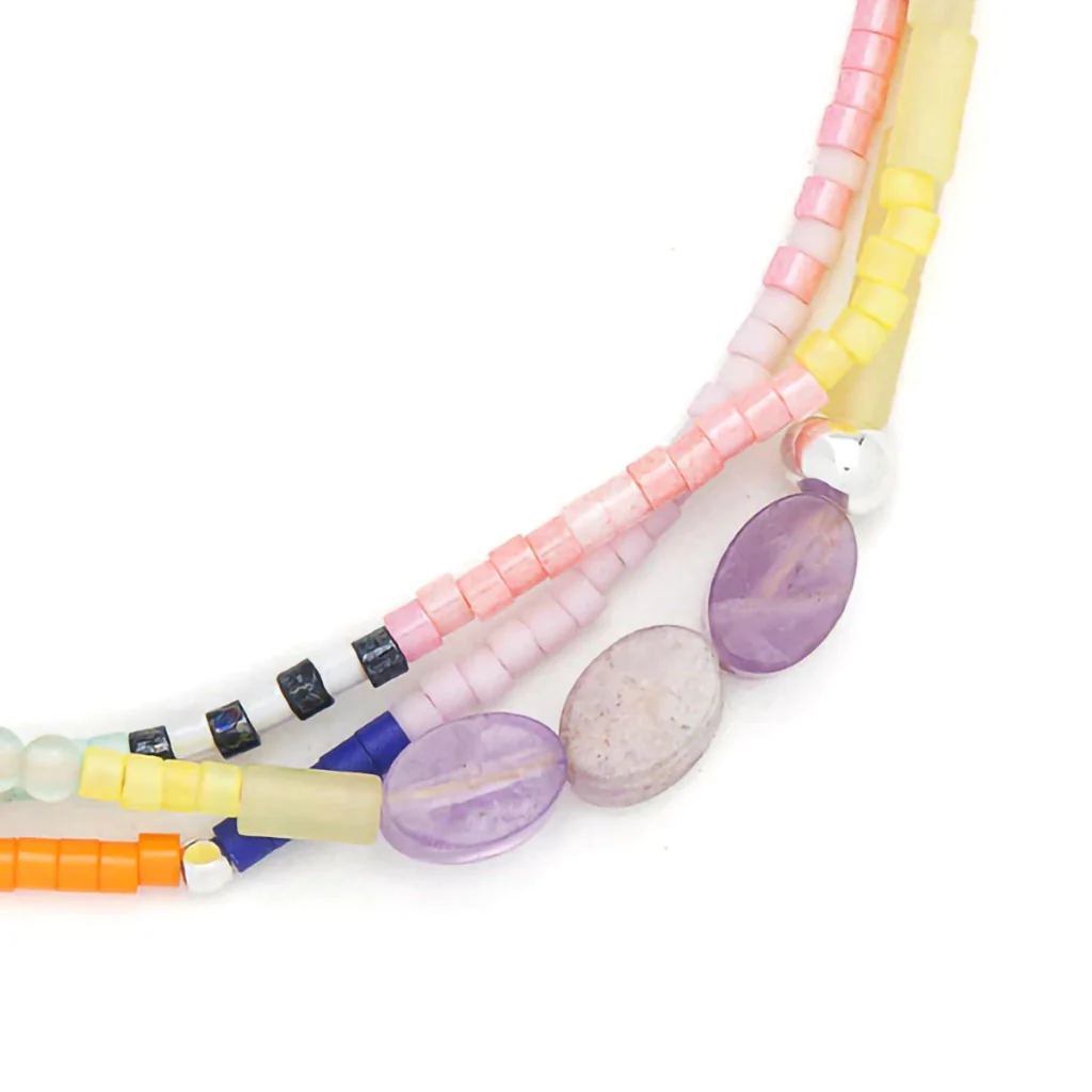 Scout Curated Wears : Mixed Media Bracelet - Amethyst/Silver - Image 2