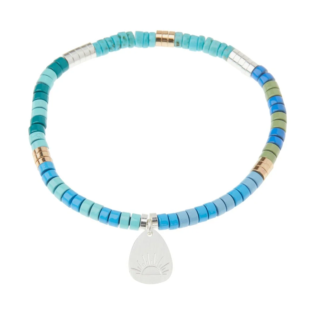 Scout Curated Wears : Stone Intention Charm Bracelet - Turquoise/Silver/Gold